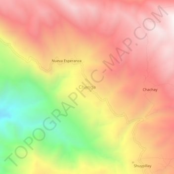 Changa topographic map, elevation, terrain