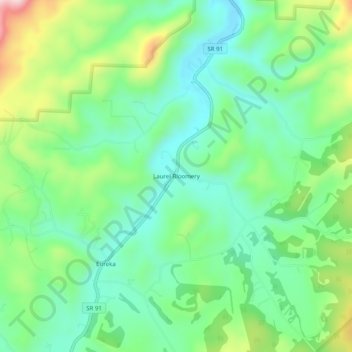 Laurel Bloomery topographic map, elevation, terrain