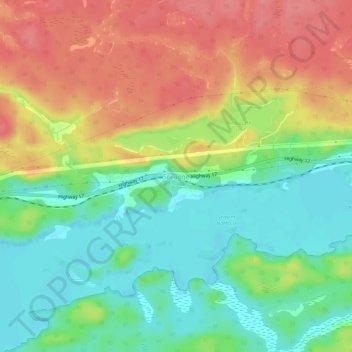 Spragge topographic map, elevation, terrain