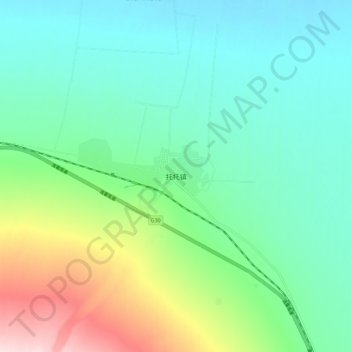 托托镇 topographic map, elevation, terrain