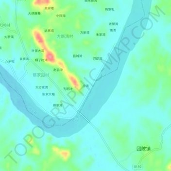 沙湾 topographic map, elevation, terrain