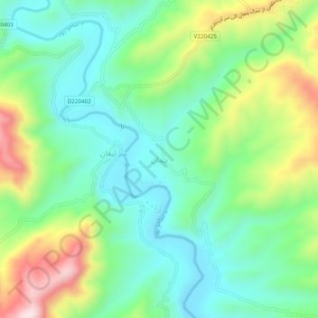 Penman topographic map, elevation, terrain