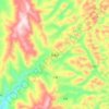 花香乡 topographic map, elevation, terrain