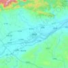 城固县 topographic map, elevation, terrain