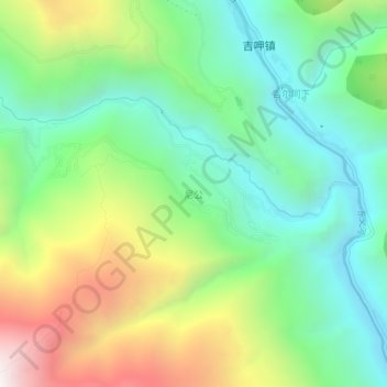 尼公 topographic map, elevation, terrain