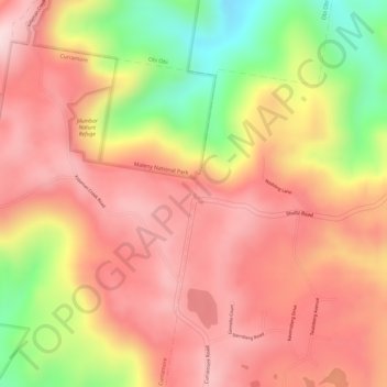 Obi Valley Lookout topographic map, elevation, terrain