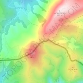 Mehatseko Lepoa topographic map, elevation, terrain