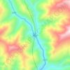 岷江乡 topographic map, elevation, terrain