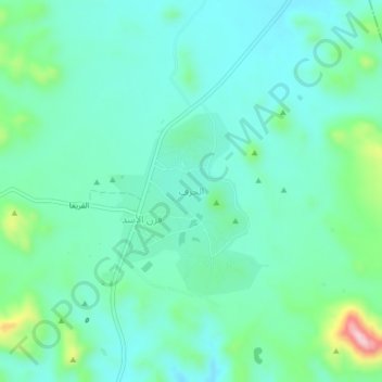 Al Harf topographic map, elevation, terrain