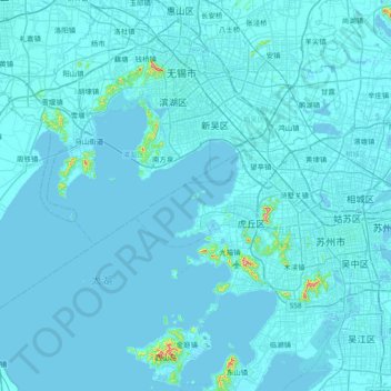 大贡山 topographic map, elevation, terrain