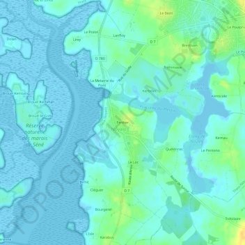 Penher topographic map, elevation, terrain