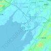 尖山街道 topographic map, elevation, terrain