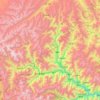 Heishui County topographic map, elevation, terrain