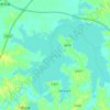 西凉湖 topographic map, elevation, terrain