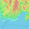 静岡県 topographic map, elevation, terrain