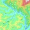 坝子乡 topographic map, elevation, terrain