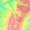 中阳县 topographic map, elevation, terrain