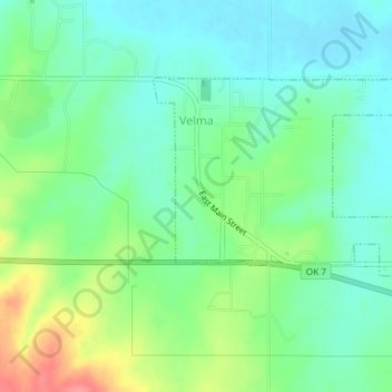 Velma topographic map, elevation, terrain