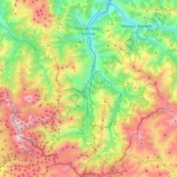 Lena topographic map, elevation, terrain