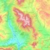Pirin topographic map, elevation, terrain