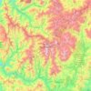 Trinity Alps Wilderness topographic map, elevation, terrain