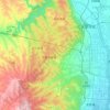 万柏林区 topographic map, elevation, terrain