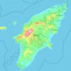Rhodes topographic map, elevation, terrain
