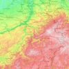 Liège topographic map, elevation, terrain