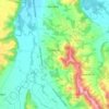 Lannux topographic map, elevation, terrain