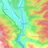 Kaçanik topographic map, elevation, terrain
