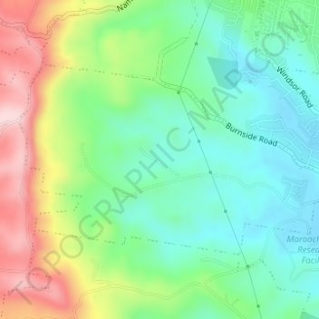 Perwillowen topographic map, elevation, terrain