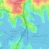 Milsons Point topographic map, elevation, terrain