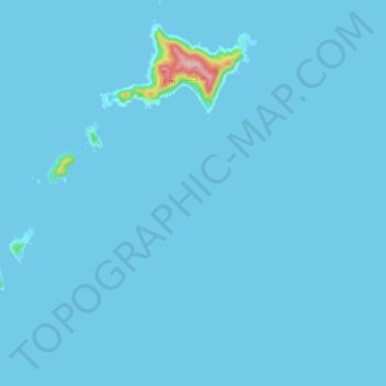 男女群島 topographic map, elevation, terrain