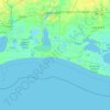 Cameron Parish topographic map, elevation, terrain