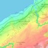 Skhirat topographic map, elevation, terrain