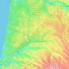 Landas topographic map, elevation, terrain
