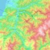 Borçka topographic map, elevation, terrain