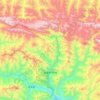 益哇镇 topographic map, elevation, terrain