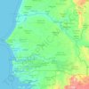 Senegal topographic map, elevation, terrain