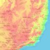 Minas Gerais topographic map, elevation, terrain