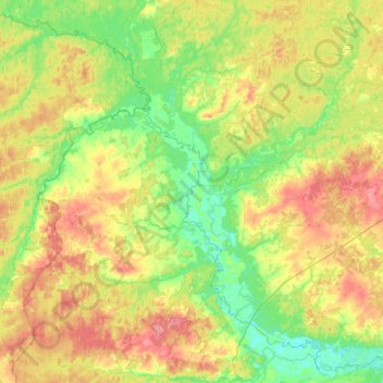 Пижма topographic map, elevation, terrain