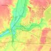 Springfield topographic map, elevation, terrain
