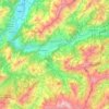 Château-d'Oex topographic map, elevation, terrain