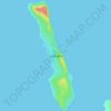 Sphacteria topographic map, elevation, terrain