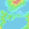 諫早市 topographic map, elevation, terrain