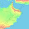 Oman topographic map, elevation, terrain