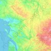 Poitou-Charentes topographic map, elevation, terrain