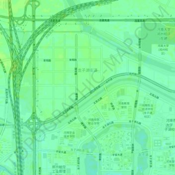 龙子湖街道 topographic map, elevation, terrain