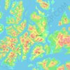 Hinnøya topographic map, elevation, terrain