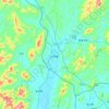 大瑶镇 topographic map, elevation, terrain